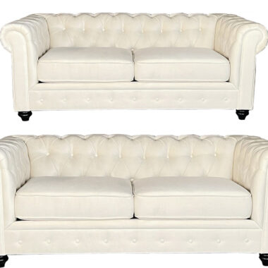 CHESTERFIELD 3+2 FABRIC - CREAM