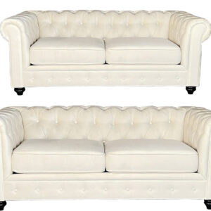 CHESTERFIELD 3+2 FABRIC - CREAM