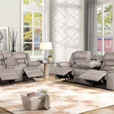 Fernando Recliner Leather Aire-Grey