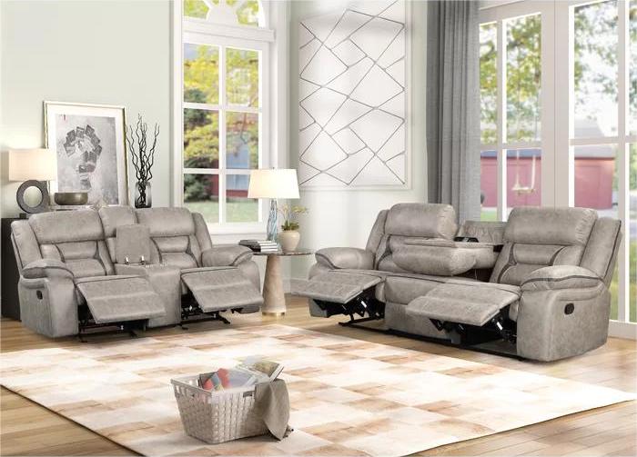 Fernando Recliner Leather Aire-Grey