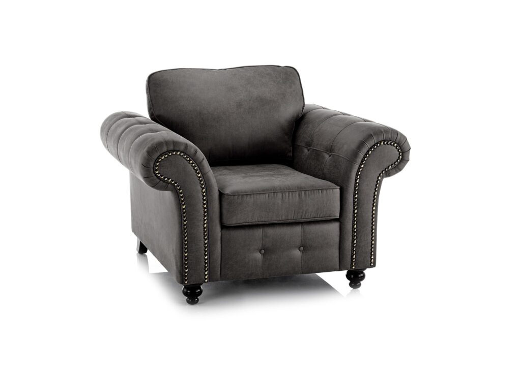 OAKLAND NEVADA FABRIC ARMCHAIR-CHARCOAL