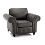 OAKLAND NEVADA FABRIC ARMCHAIR-CHARCOAL