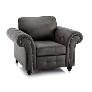 OAKLAND NEVADA FABRIC ARMCHAIR-CHARCOAL