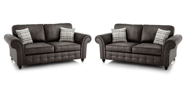 OAKLAND 3+2 NEVADA FABRIC SOFA-CHARCOAL