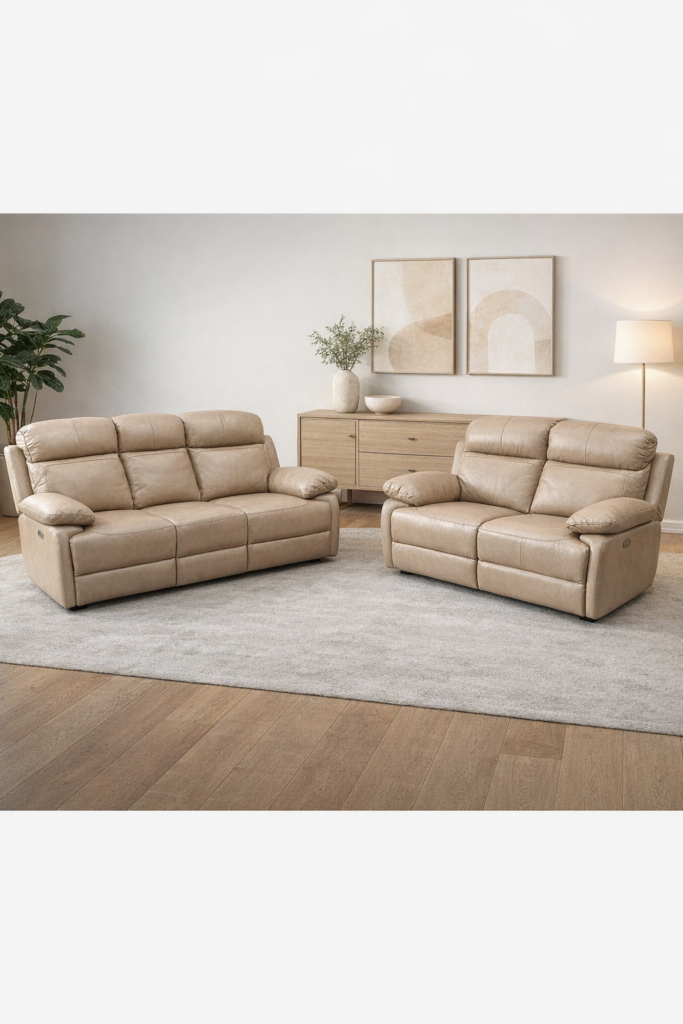 Malfi 3+2 Luxury Genuine Leather Sofa Set